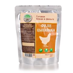Готовое блюдо "Мясо цыплёнка(филе) в собственном соку" 250г. (Кронидов)