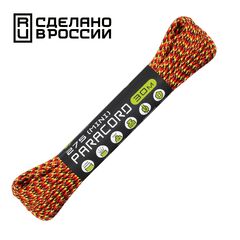 Паракорд 275 (мини) CORD nylon 30м RUS (fireball), Название цвета: Оранжевый / Коричневый / Салатовый, Товаров в упаковке, шт: 1, Варианты:  , Страна-производитель: РОССИЯ