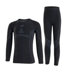 Термобелье детское комплект UTO Children's Sports Bamboo Charcoal Black and Gray, Название цвета: Black and Gray, Товаров в упаковке, шт: 1, Размер: 130, Вырез горловины: Круглый, Страна-производитель: ЮЖНАЯ КОРЕЯ, Рост: 130