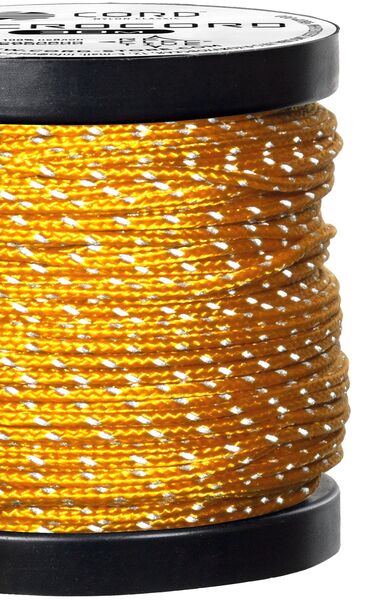 Микрокорд CORD катушка 10м светоотражающий (gold), Название цвета: Золотой, Товаров в упаковке, шт: 1, Варианты:  , Страна-производитель: РОССИЯ, изображение 2