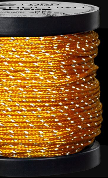 Микрокорд CORD катушка 10м светоотражающий (gold), Название цвета: Золотой, Товаров в упаковке, шт: 1, Варианты:  , Страна-производитель: РОССИЯ, изображение 3