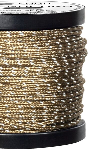 Микрокорд CORD катушка 10м светоотражающий (coyote), Название цвета: Коричневый / Светло-коричневый, Товаров в упаковке, шт: 1, Варианты:  , Страна-производитель: РОССИЯ, изображение 2