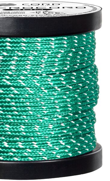 Микрокорд CORD катушка 10м светоотражающий (emerald green), Название цвета: Бирюзовый, Товаров в упаковке, шт: 1, Варианты:  , Страна-производитель: РОССИЯ, изображение 2