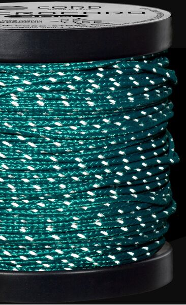 Микрокорд CORD катушка 30м светоотражающий (aquamarine), Название цвета: Зеленый, Товаров в упаковке, шт: 1, Варианты:  , Страна-производитель: РОССИЯ, изображение 3