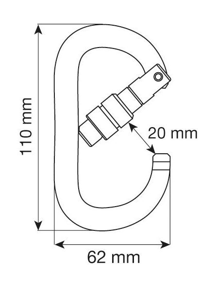 Карабин альпинистский , алюминиевый CAMP OVAL XL LOCK - Green, Название цвета: Зеленый, Страна-производитель: КИТАЙ, изображение 2