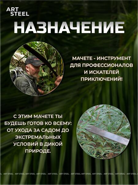 Мачете Лесник, сталь 65Х13, длина клинка 310 мм, изображение 3