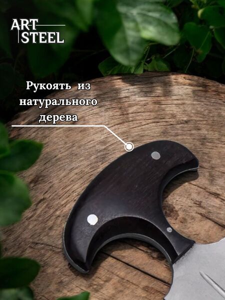 Нож Пиранья из стали 65х13, рукоять венге, Название цвета: Серый; Сталь 65х13, Страна-производитель: РОССИЯ, изображение 5