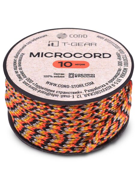 Микрокорд T-Gear x CORD nylon катушка 10м (Motley X), Название цвета: Motley X, Страна-производитель: РОССИЯ, изображение 2