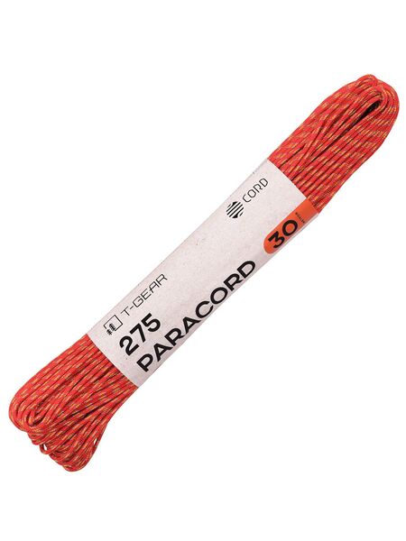 Паракорд 275 T-Gear x CORD nylon 30м световозвращающий (Red'n'Stripes), Название цвета: Red'n'Stripes, Страна-производитель: РОССИЯ, изображение 2