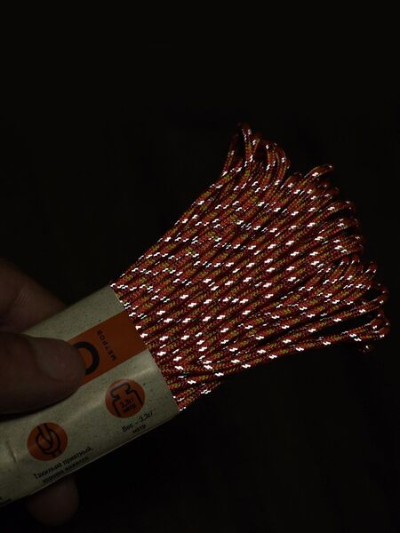 Паракорд 275 T-Gear x CORD nylon 30м световозвращающий (Orange X), Название цвета: Orange X, Страна-производитель: РОССИЯ, изображение 4
