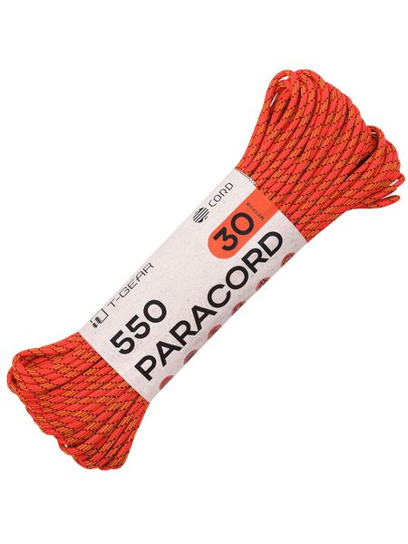 Паракорд 550 T-Gear x CORD nylon 30м (Orange-Gold), Название цвета: Orange-Gold, Страна-производитель: РОССИЯ, изображение 2