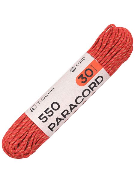 Паракорд 550 T-Gear x CORD nylon 30м световозвращающий (Red'n'Stripes), Название цвета: Red'n'Stripes, Страна-производитель: РОССИЯ, изображение 2