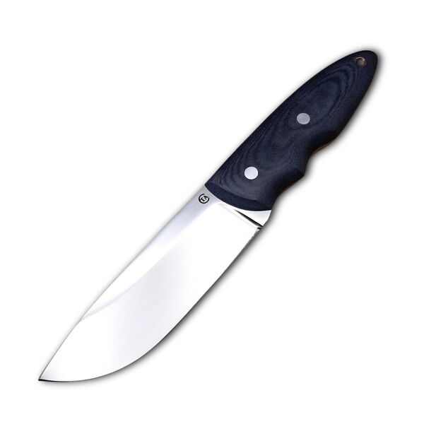 Нож Сибирь-4 из стали 95Х18, рукоять микарта, Название цвета: Темно-синий, серый; Сталь 95Х18; Рукоять микарта, Страна-производитель: РОССИЯ, изображение 2
