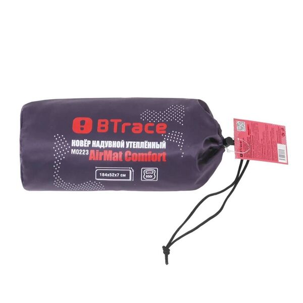 Ковер надувной утеплённый BTrace AirMat Comfort, 184 х 52 х 7 см (Фиолетовый), изображение 9