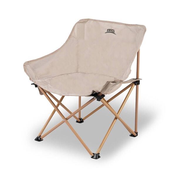 Кресло складное Moon Chair 120 кг BRS Y01, Название цвета: Бежевый, Товаров в упаковке, шт: 1, Страна-производитель: КИТАЙ