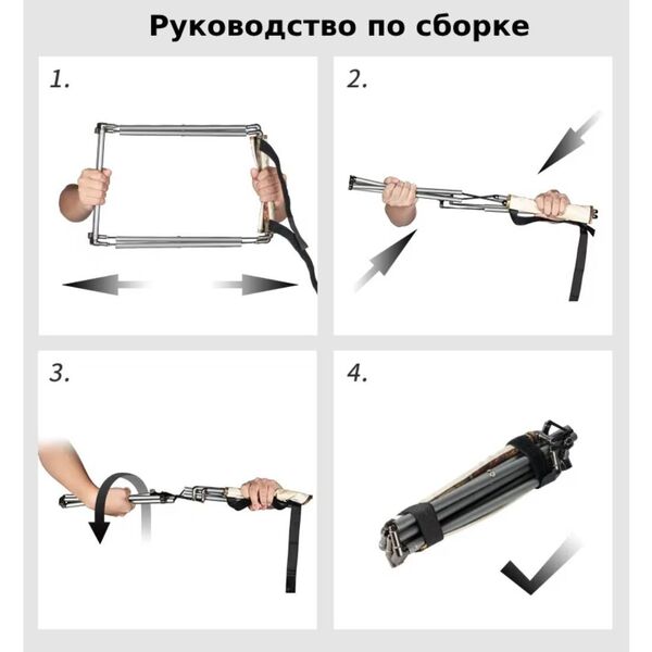 Набор складной мебели, 1 стол, 2 табурета BRS-T03, изображение 6