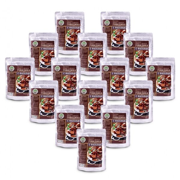 Готовое блюдо Говядина с фасолью 250 г. (Кронидов) 15шт*250г, 3,75кг