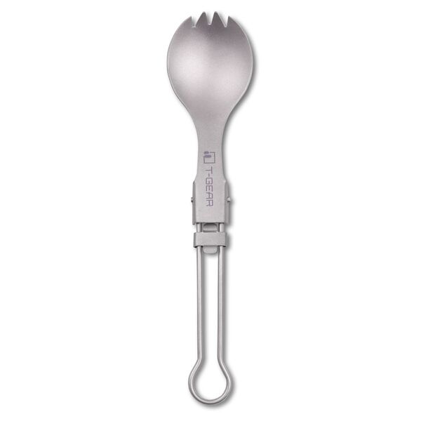 Складная ловилка титановая T-Gear Titanium Folding Spork, изображение 3