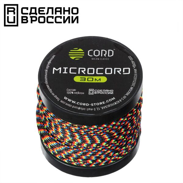Микрокорд CORD катушка 30м (galaxy), Название цвета: Черный / Красный / Салатовый, Варианты:  , Страна-производитель: РОССИЯ