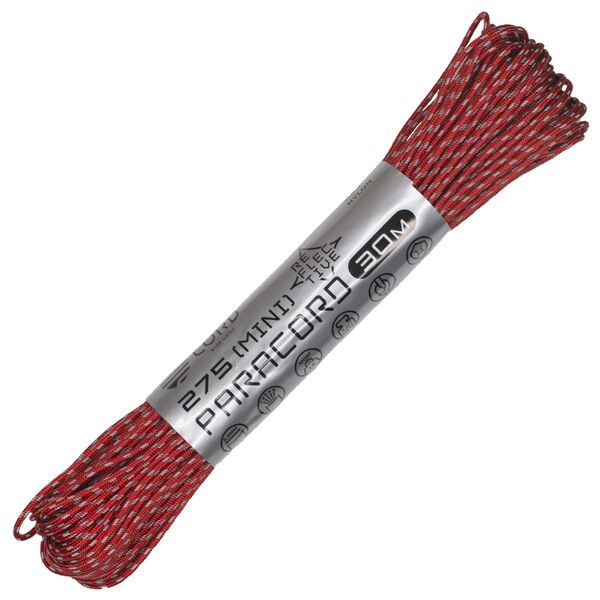 Паракорд 275 CORD 30м световозвращающий (red), Название цвета: Red, Товаров в упаковке, шт: 1, Варианты:  