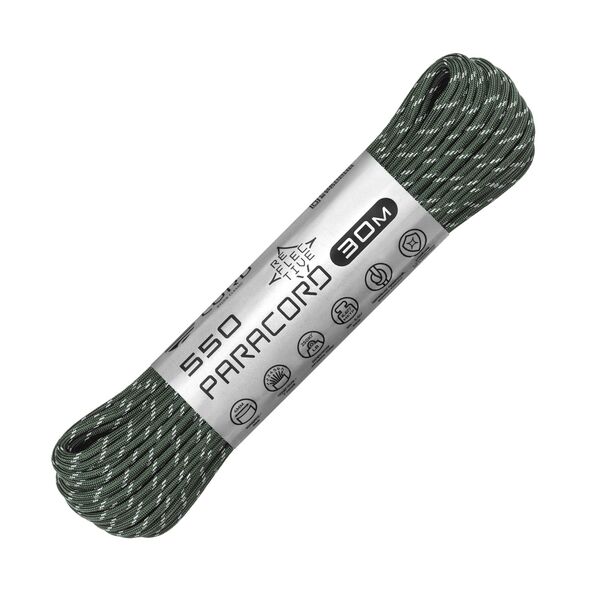Паракорд 550 CORD nylon 30м RUS световозвращающий (hunter), Название цвета: Темно-зеленый, Товаров в упаковке, шт: 1, Варианты:  , Страна-производитель: РОССИЯ