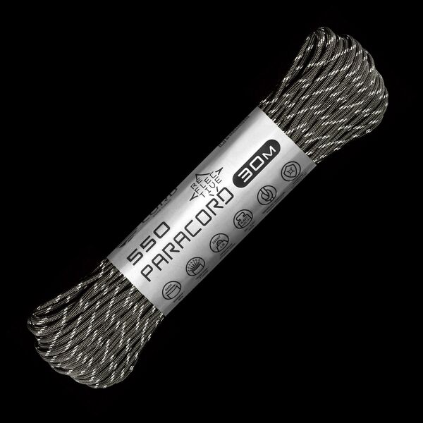 Паракорд 550 CORD nylon 30м RUS световозвращающий (graphite), Название цвета: Темно-серый, Товаров в упаковке, шт: 1, Варианты:  , Страна-производитель: РОССИЯ, изображение 3