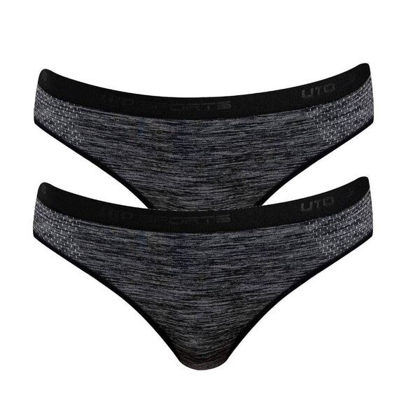 Трусы UTO Perfomance Briefs W's (2шт) 992201 Black/Grey M, Название цвета: Черно-серый, Товаров в упаковке, шт: 2, Размер: M, Страна-производитель: КИТАЙ