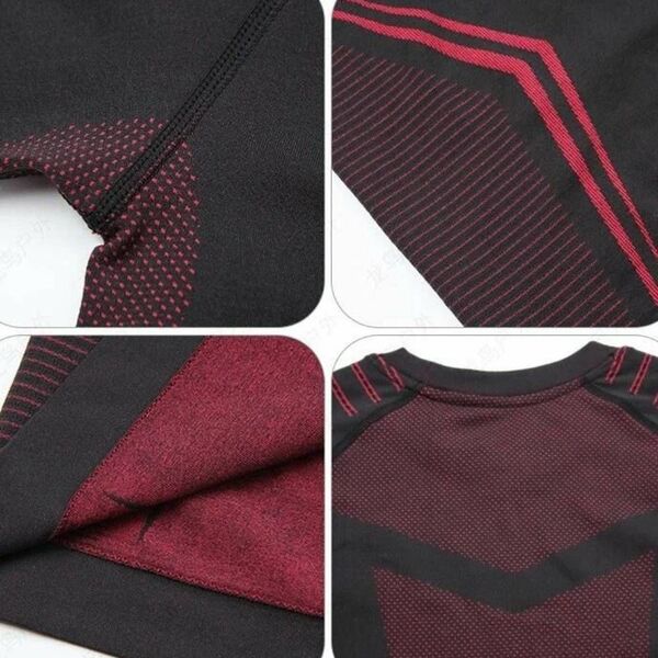 Термобелье детское комплект UTO Children's Sports Bamboo Charcoal Black and Red, Название цвета: Black and Red, Товаров в упаковке, шт: 1, Размер: 130, Вырез горловины: Круглый, Страна-производитель: ЮЖНАЯ КОРЕЯ, Рост: 130, изображение 4