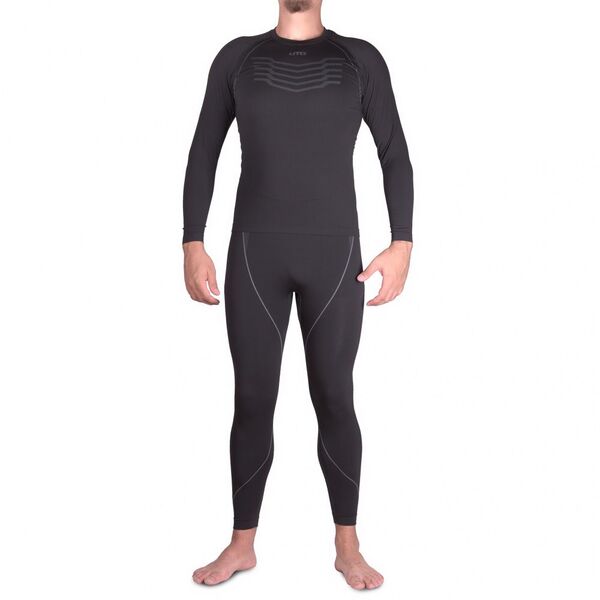 Термобелье UTO комплект Sports 4.0 Bamboo Charcoal 923101 Black/Grey M, Название цвета: Черно-серый, Товаров в упаковке, шт: 1, Размер: M, Вырез горловины: Круглый, Страна-производитель: КИТАЙ