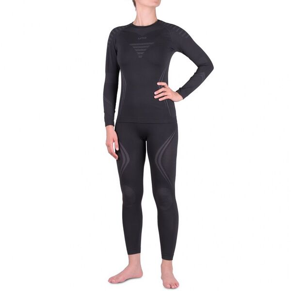 Термобелье UTO комплект Sports 2.0 Bamboo Charcoal W's 993204 Black/Grey M, Название цвета: Черно-серый, Товаров в упаковке, шт: 1, Размер: M, Вырез горловины: Круглый, Страна-производитель: КИТАЙ