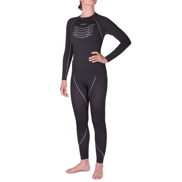 Термобелье UTO комплект Sports 4.0 Bamboo Charcoal W's 923201 Black/Purple L, Название цвета: Black / Purple, Товаров в упаковке, шт: 1, Размер: L, Вырез горловины: Круглый, Страна-производитель: КИТАЙ