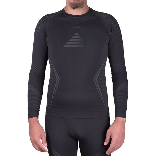 Термобелье UTO комплект Sports 2.0 Bamboo Charcoal 993104 Black/Grey XXL, Название цвета: Черно-серый, Товаров в упаковке, шт: 1, Размер: XXL, Вырез горловины: Круглый, Страна-производитель: КИТАЙ, изображение 3