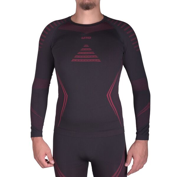 Термобелье UTO комплект Sports 2.0 Bamboo Charcoal 993104 Black/Red M, Название цвета: Черно-красный, Товаров в упаковке, шт: 1, Размер: M, Вырез горловины: Круглый, Страна-производитель: КИТАЙ, изображение 3