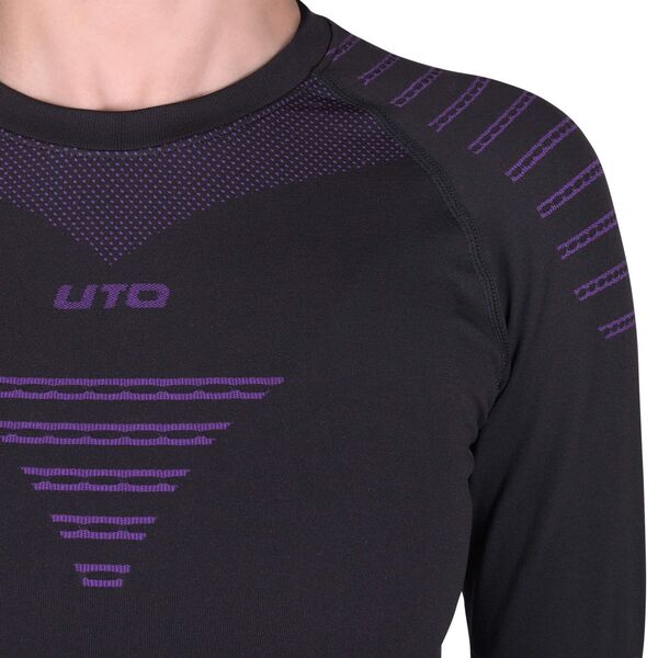 Термобелье UTO комплект Sports 2.0 Bamboo Charcoal W's 993204 Black/Purple M, Название цвета: Black / Purple, Товаров в упаковке, шт: 1, Размер: M, Вырез горловины: Круглый, Страна-производитель: КИТАЙ, изображение 4