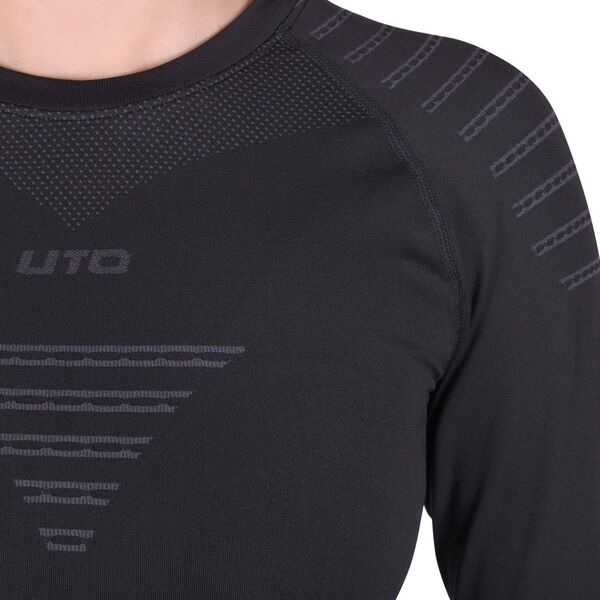 Термобелье UTO комплект Sports 2.0 Bamboo Charcoal W's 993204 Black/Grey M, Название цвета: Черно-серый, Товаров в упаковке, шт: 1, Размер: M, Вырез горловины: Круглый, Страна-производитель: КИТАЙ, изображение 4