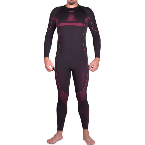 Термобелье UTO комплект Sports Bamboo Charcoal 973102 Black/Red L, Название цвета: Black / Red, Товаров в упаковке, шт: 1, Размер: L, Вырез горловины: Круглый, Страна-производитель: КИТАЙ