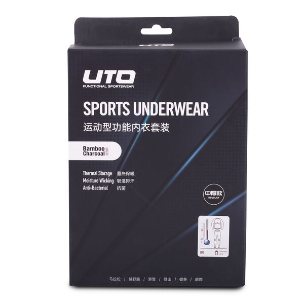 Термобелье UTO комплект Sports Bamboo Charcoal W's 973202 Black/Grey L, Название цвета: Black / Grey, Товаров в упаковке, шт: 1, Размер: L, Вырез горловины: Круглый, Страна-производитель: КИТАЙ, изображение 2