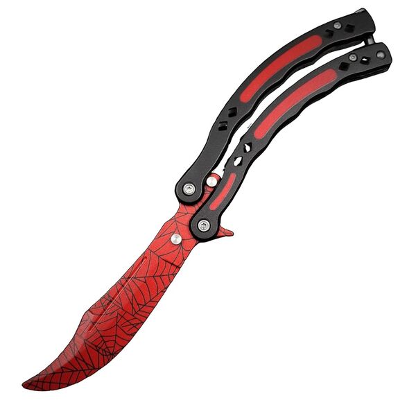 Нож бабочка тренировочный CS GO Balisong, Название цвета: Красный, Страна-производитель: КИТАЙ, изображение 2