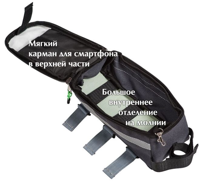 Велосумка МАСТЕР на раму увеличенная, сумка для велосипеда, изображение 3