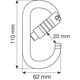 Карабин Camp OVAL XL 3LOCK , из алюминиевого сплава, с автоматической муфтой, голубой, Название цвета: Голубой, изображение 2