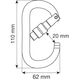 Карабин альпинистский , алюминиевый CAMP OVAL XL LOCK - Green, Название цвета: Зеленый, Страна-производитель: КИТАЙ, изображение 2