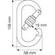 Карабин стальной , альпинистский CAMP OVAL STANDARD LOCK (EAC), изображение 2
