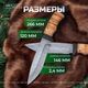 Нож Близнец из дамасской стали, рукоять береста, граб, Название цвета: Черно-серый, светло-коричневый, черный; Дамасская сталь; Рукоять береста, граб, Страна-производитель: РОССИЯ, изображение 5