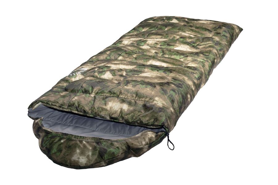 Спальный мешок Indiana Traveller Camo R, Название цвета: Камуфляж, Сторона состегивания: Справа, изображение 2